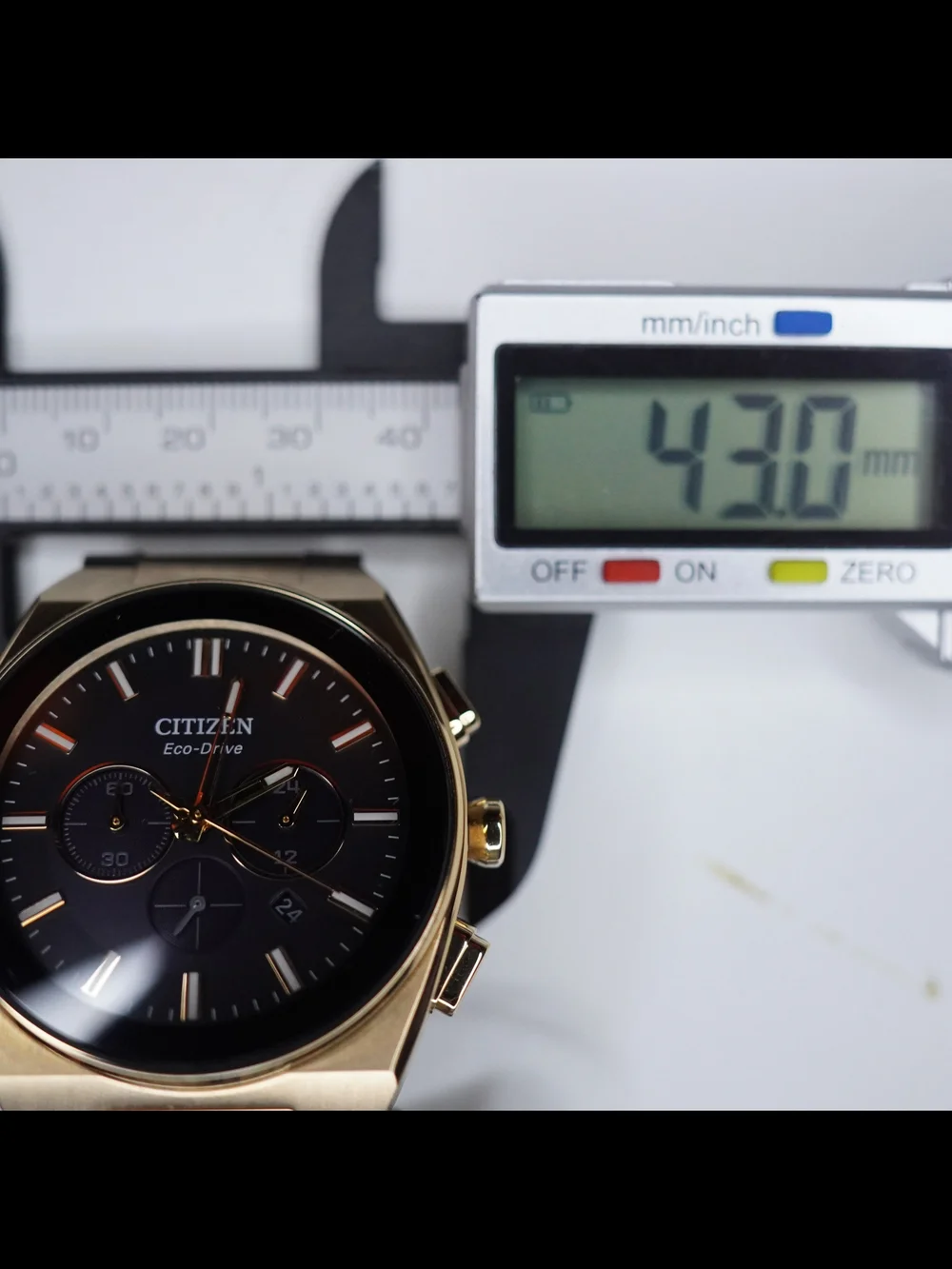 Citizen Eco-Drive Axiom SC CA4583-01E Rose Gold Chronograph Sapphire Watch